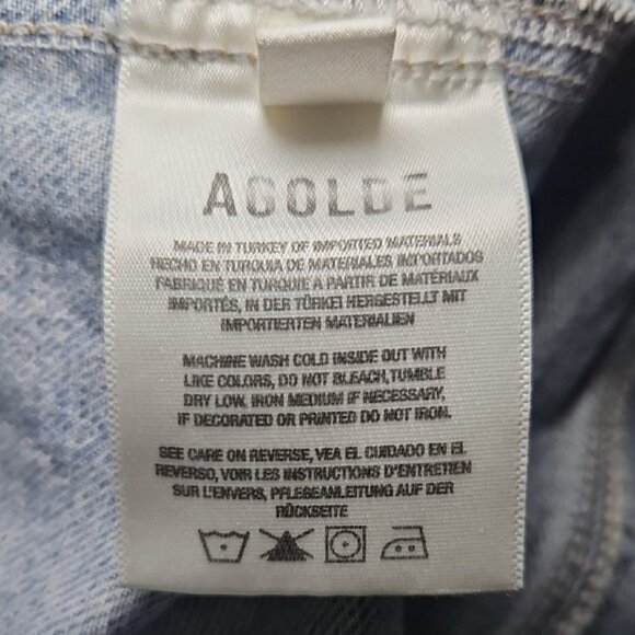 Agolde Revolve Trina Denim Mini Dress XS New Organic Cotton 90s Y2K City - Picture 8 of 11